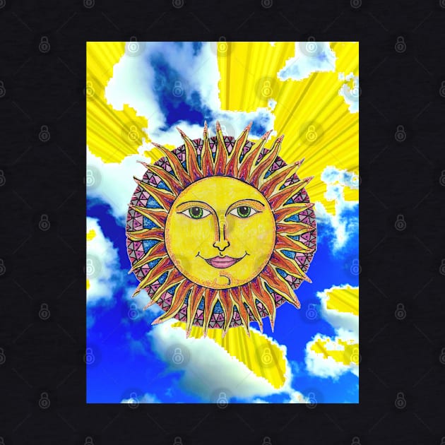 Blue,yellow,Sun,Clouds,Sky by LowEndGraphics by LowEndGraphics